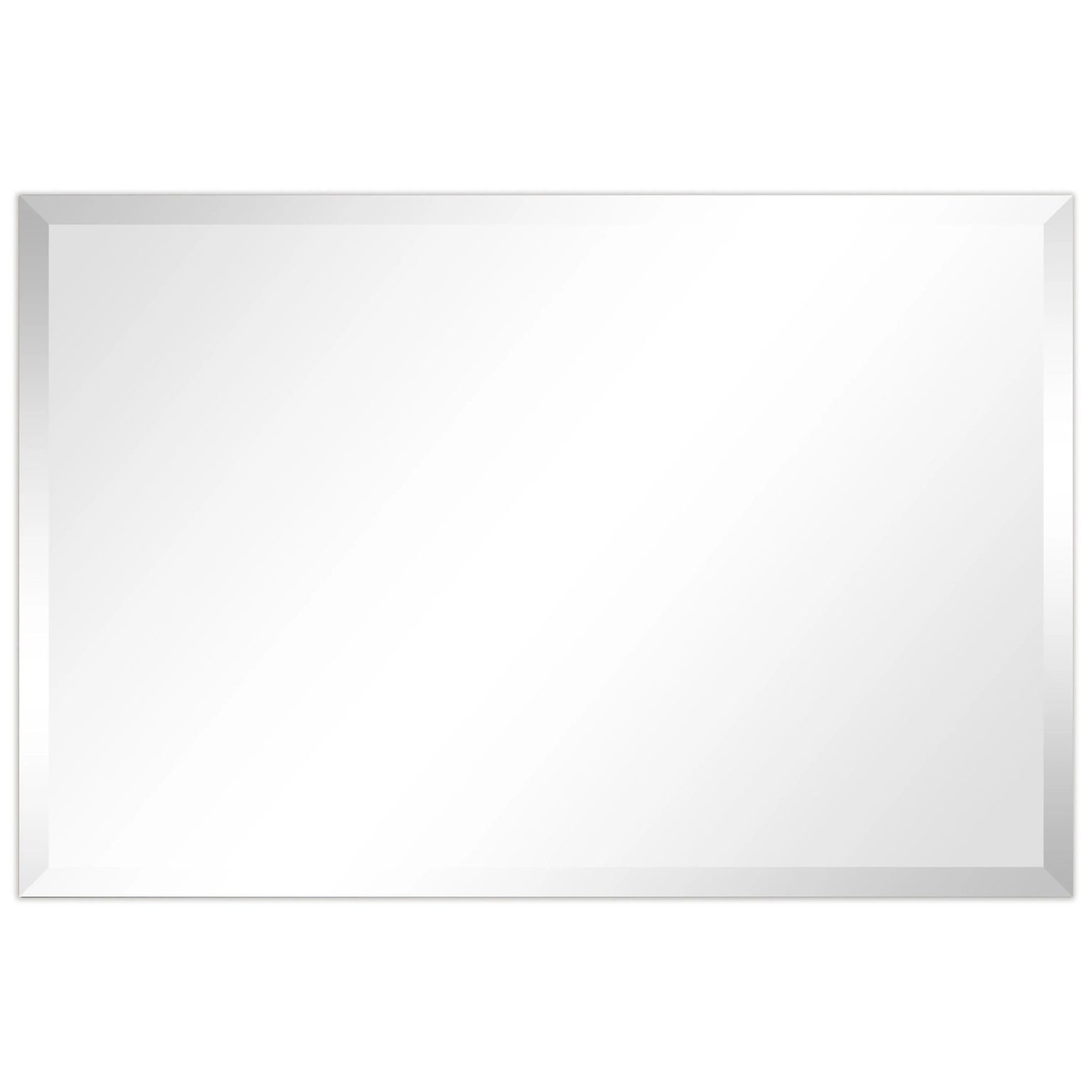 ZenVora Frameless Beveled Prism Wall Mirror, Clear Square or Rectangular Decorative Mirror for Bathroom, Bedroom and Home Decor