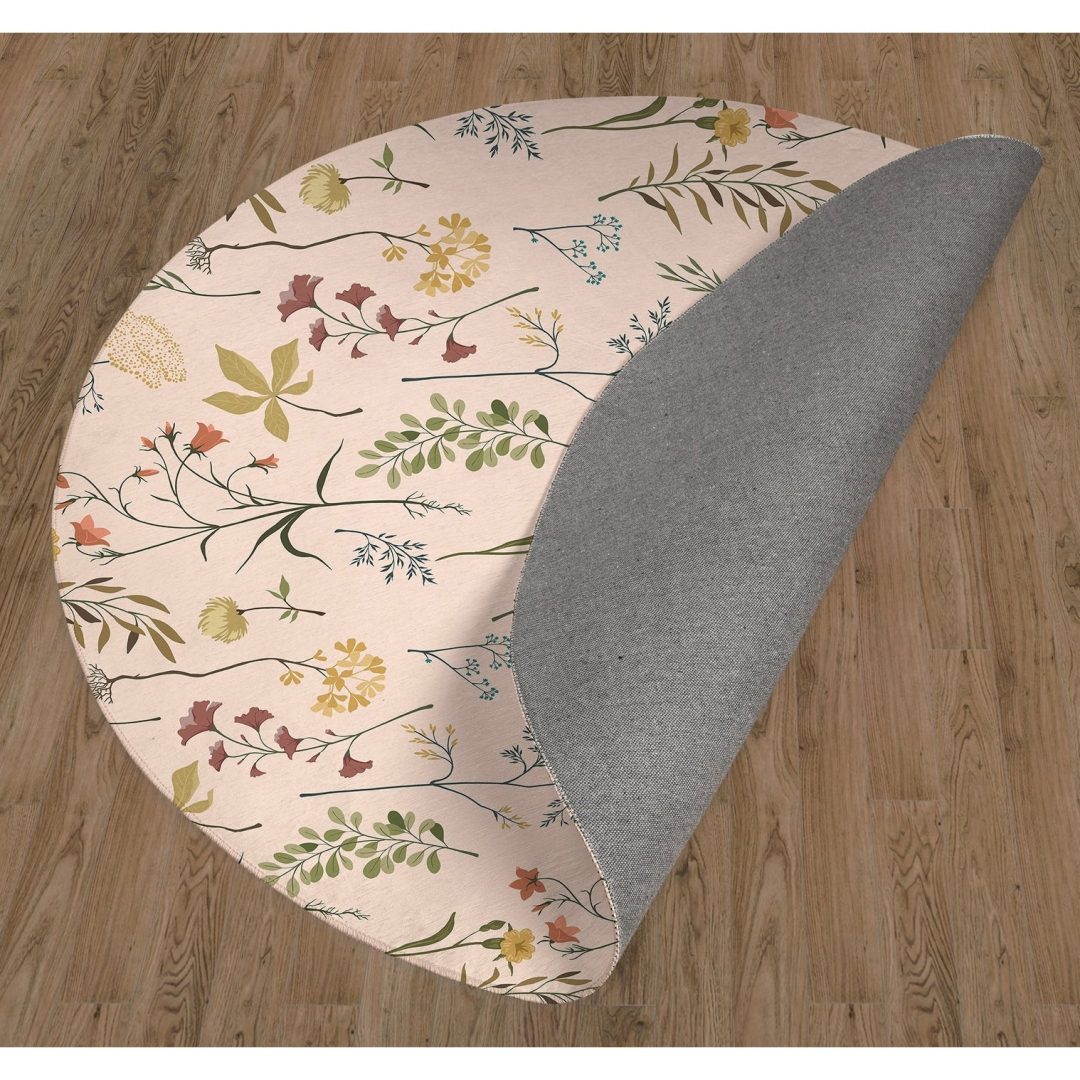 ZenVora Fall Botanical Floral Kitchen Mat, Decorative Anti Fatigue Non Slip Floor Rug for Kitchen and Home Decor