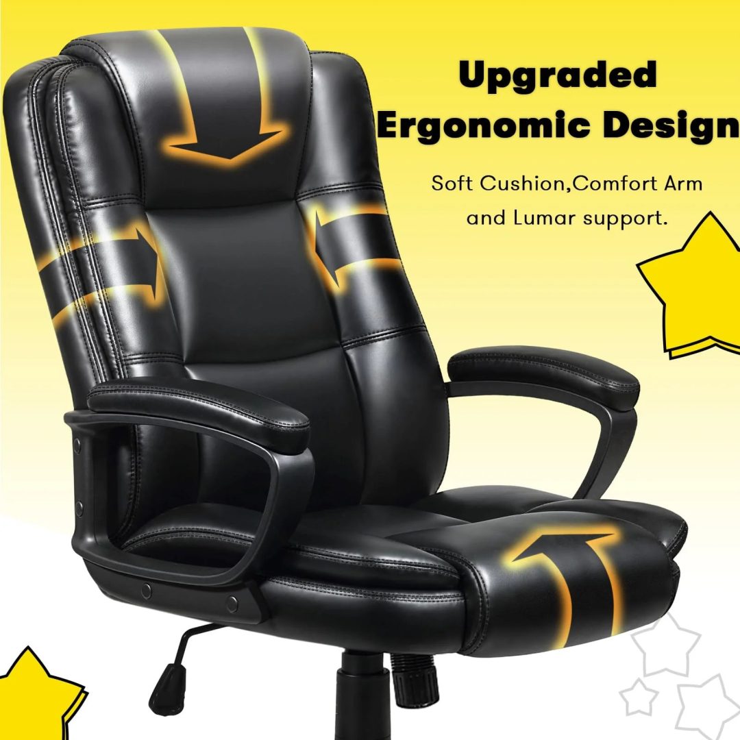 ZenVora Big and Tall Home Office Chair, Heavy Duty Ergonomic Computer Desk Chair for Home and Work