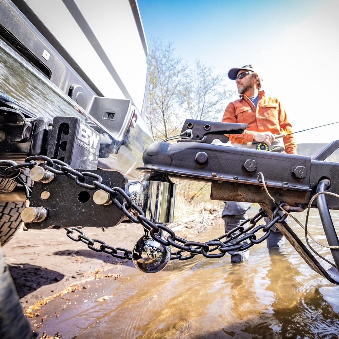ZenVora Adjustable Trailer Hitch Ball Mount, Tow and Stow Towing Hitch with Adjustable Height