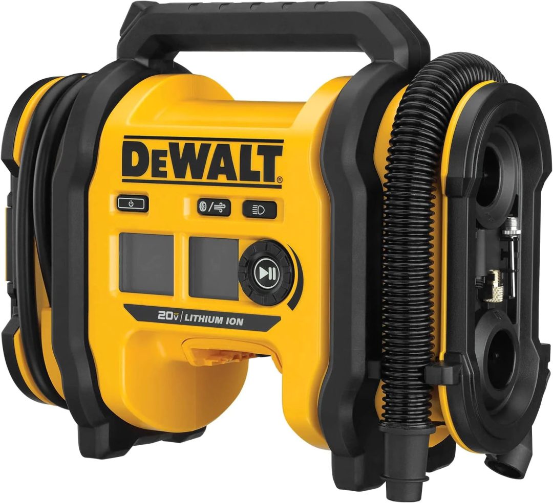 ZenVora 20V Cordless Tire Inflator, Compact and Portable, with Automatic Shut-Off and LED Light