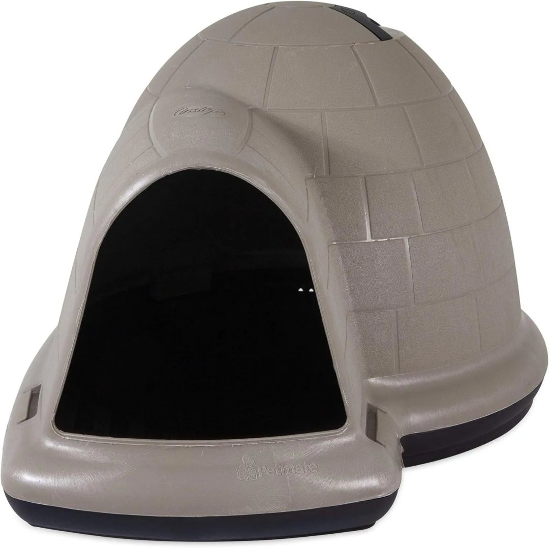 ZenVora XL Igloo Dog House for 90–125 Lb. Dogs, All-Weather Pet Shelter, Made in USA