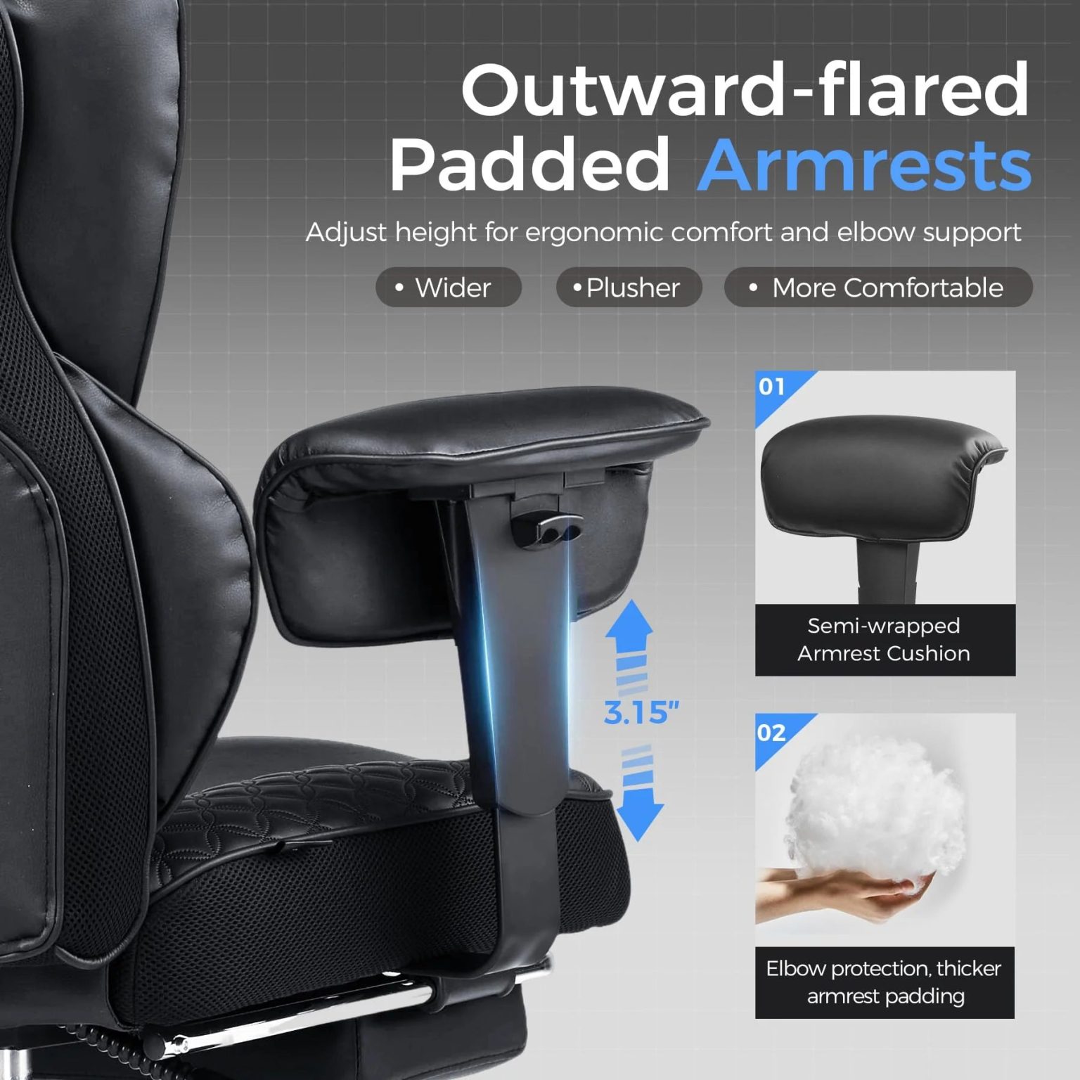 ZenVora 400 LBS Big and Tall Gaming Chair, Ergonomic High Back Computer Desk Chair for Gaming, Work and Home Office