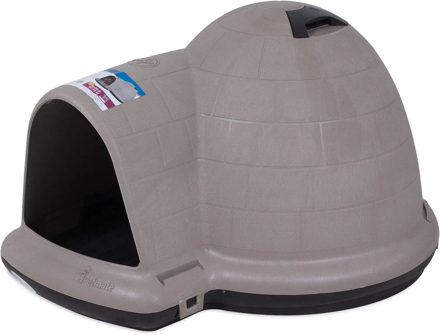 ZenVora XL Igloo Dog House for 90–125 Lb. Dogs, All-Weather Pet Shelter, Made in USA