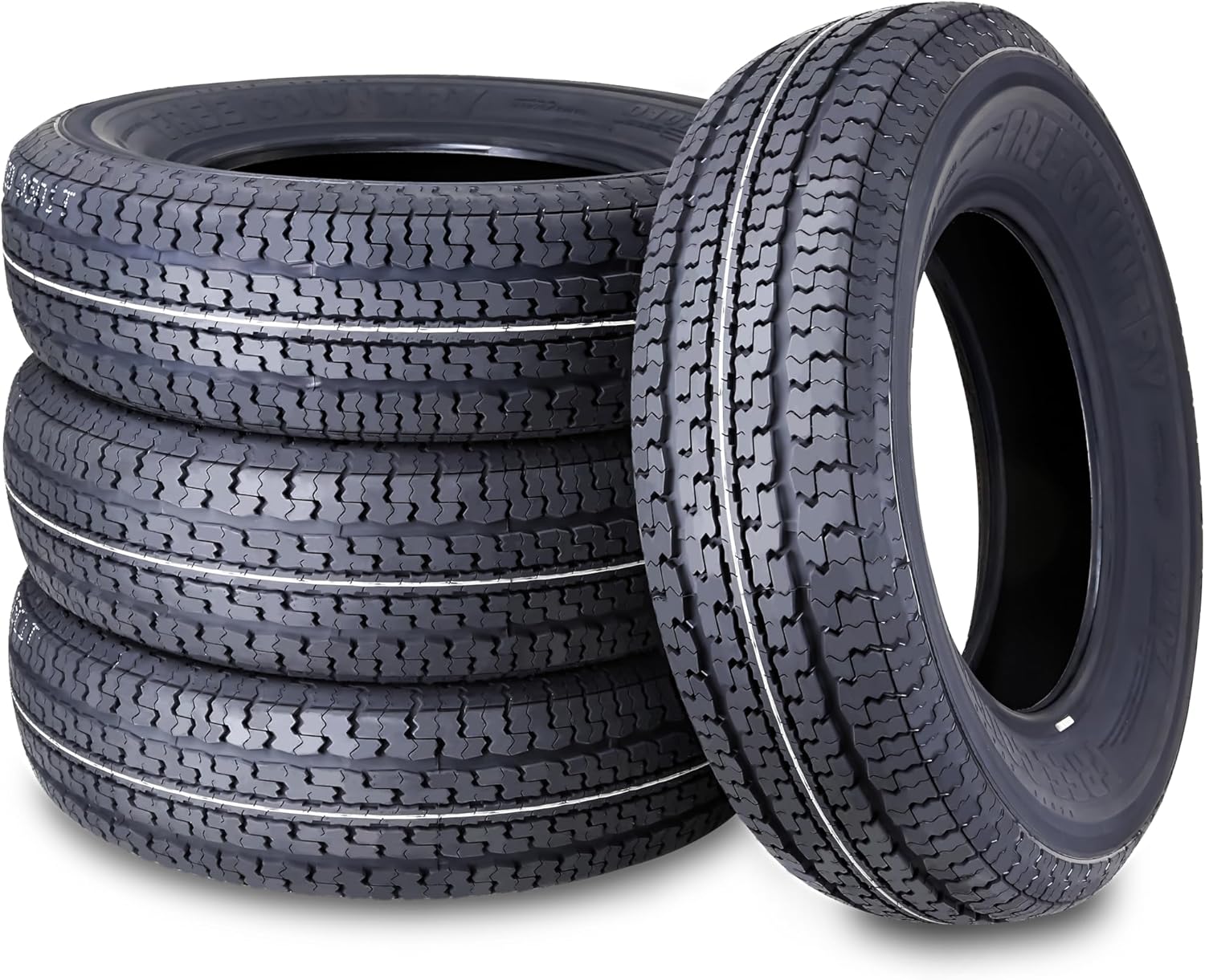 ZenVora Set of 4 ST205/75R15 10-Ply Load Range E Steel-Belted Radial Trailer Tires with Scuff Guard