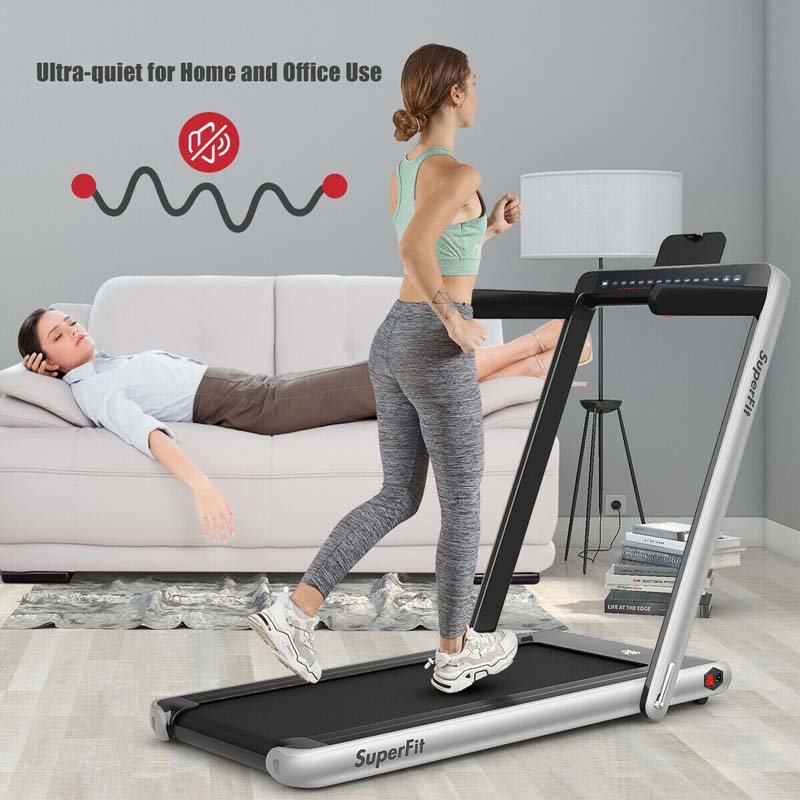 ZenVora 2-in-1 Folding Electric Treadmill, 2.25 HP, Under-Desk, with Dual Display and Smart App Control