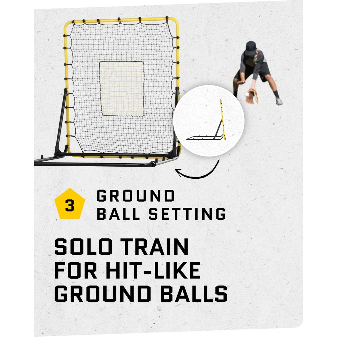 ZenVora Baseball & Softball Fielding Trainer Rebounder Net, Portable Practice Equipment for Throwing, Catching and Fielding Skills