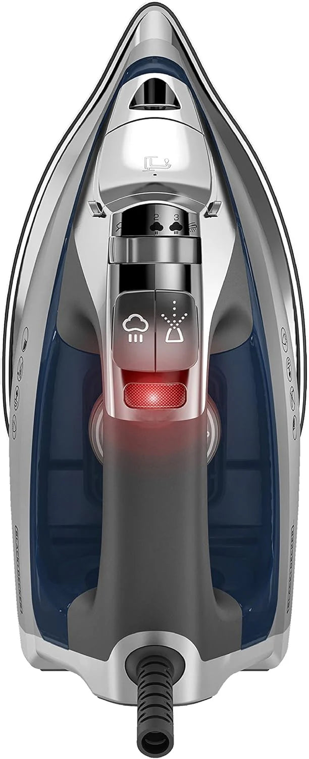 ZenVora Professional Steam Iron for Clothes, Powerful High Steam Output Garment Iron for Home and Travel