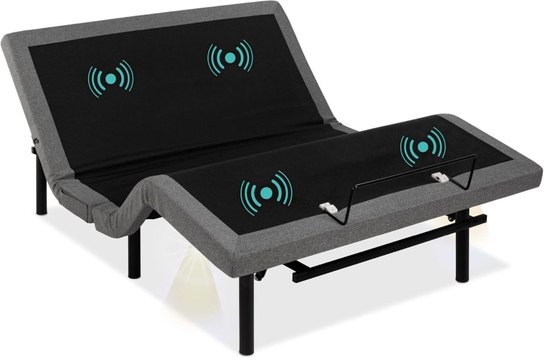 ZenVora Twin XL Adjustable Bed Frame, Electric Adjustable Base with Wireless Remote Control, Night Light, Massage Function and 2 USB Ports