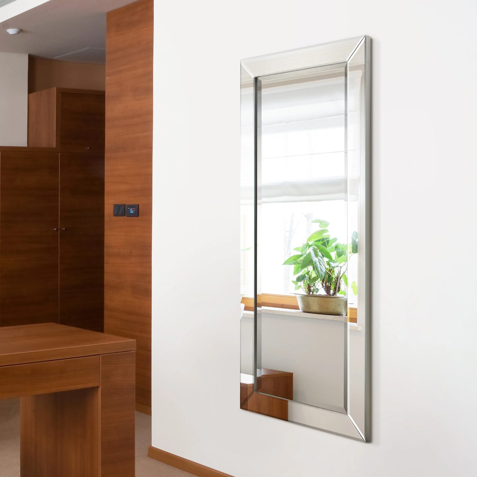 ZenVora Beveled Rectangular Clear HD Wall Mirror, Bathroom Vanity and Bedroom Mirror, 3 Sizes