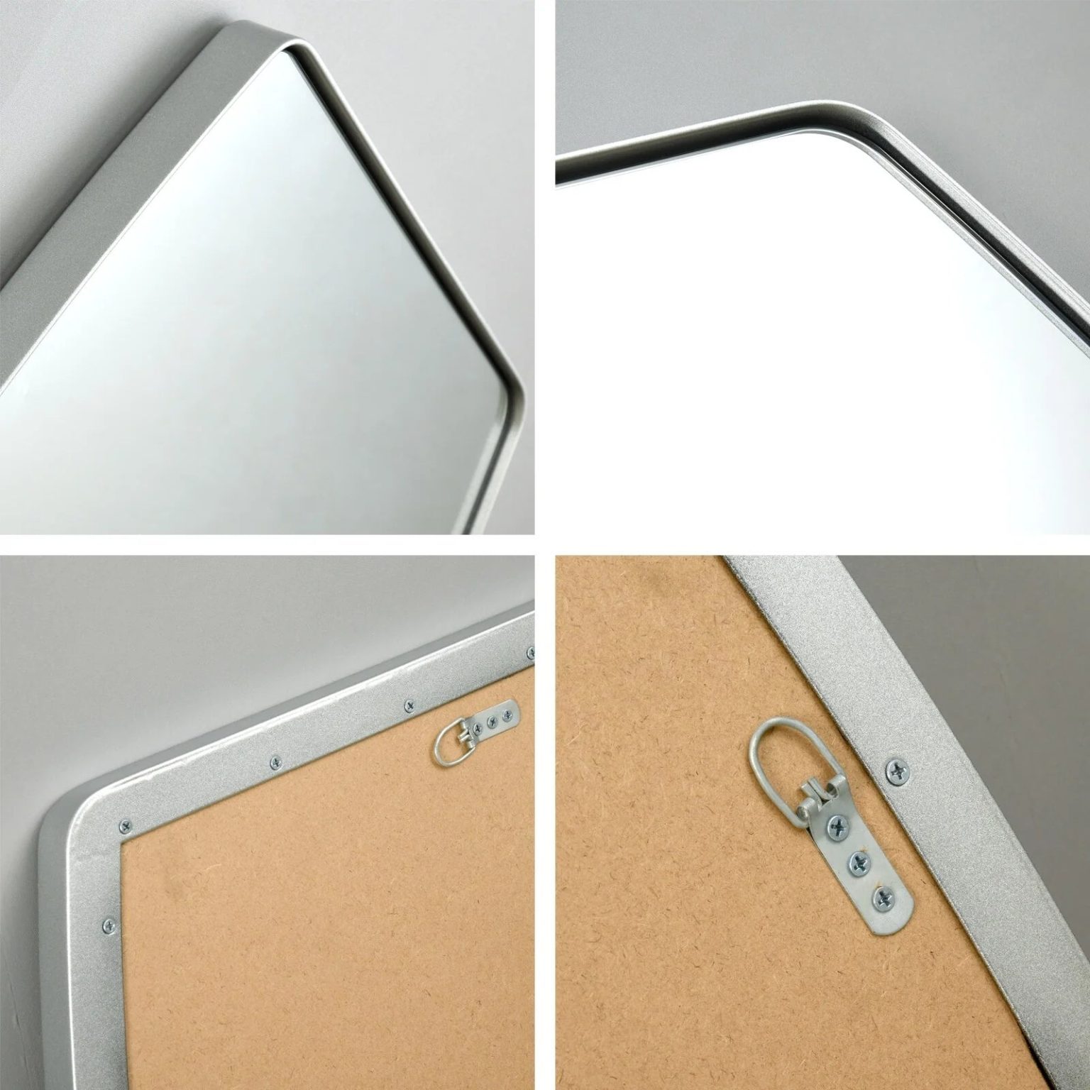 ZenVora Modern Oblong Metal Wall Mirror, Decorative Elongated Hanging Mirror for Living Room, Bedroom and Entryway