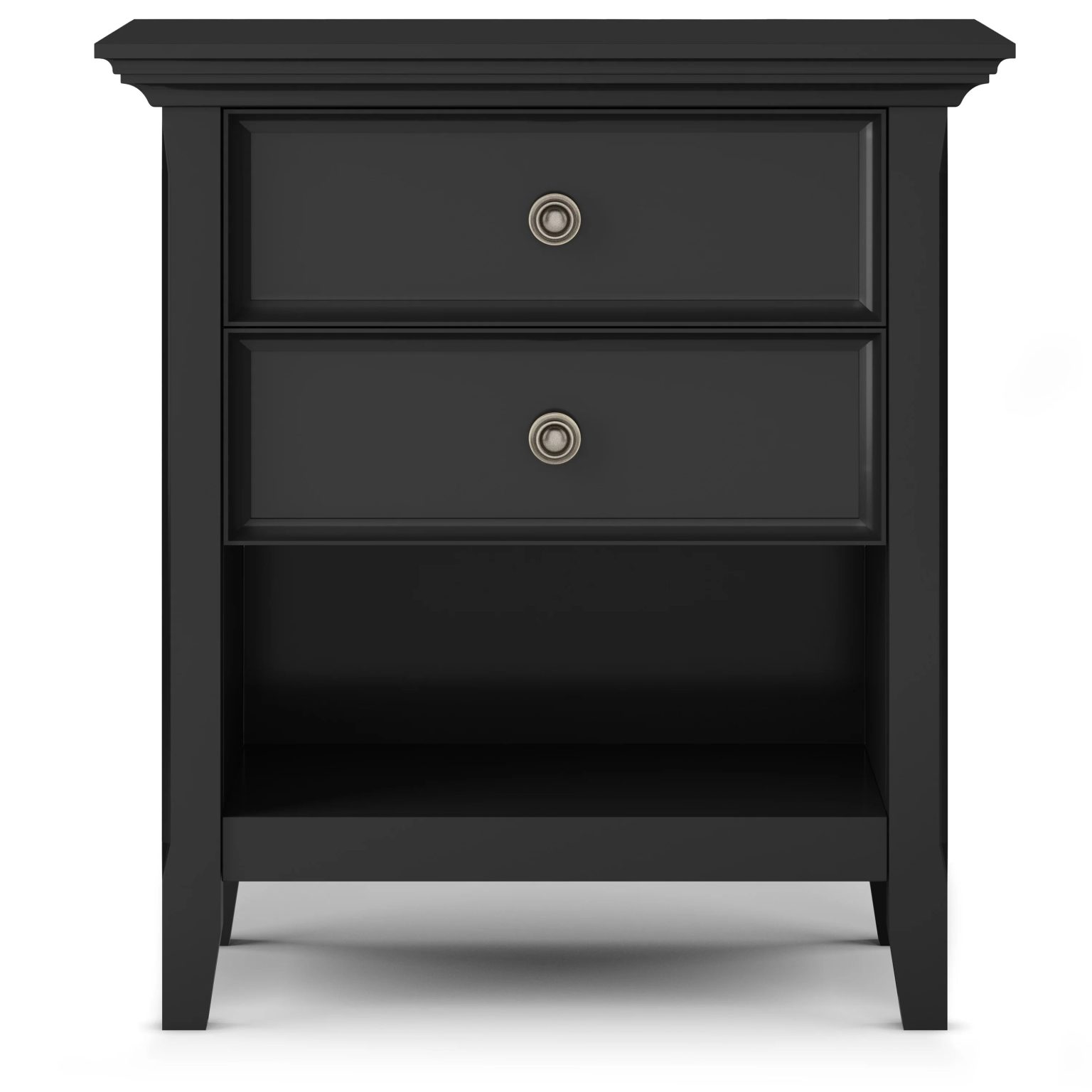 ZenVora 24 Inch Wide Solid Wood Nightstand, Bedside Table and Bedroom End Table