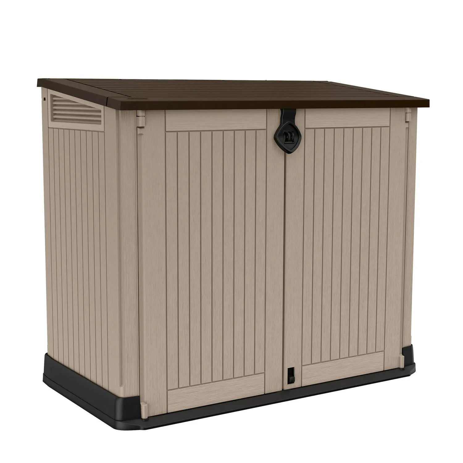 ZenVora 30 Cu. Ft. All-Weather Resin Storage Shed, Beige