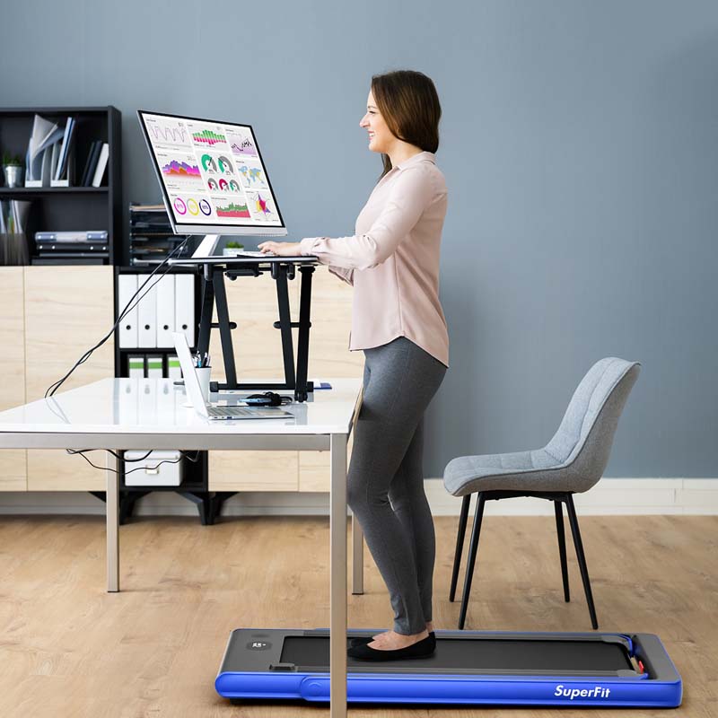 ZenVora 2-in-1 Folding Electric Treadmill, 2.25 HP, Under-Desk, with Dual Display and Smart App Control