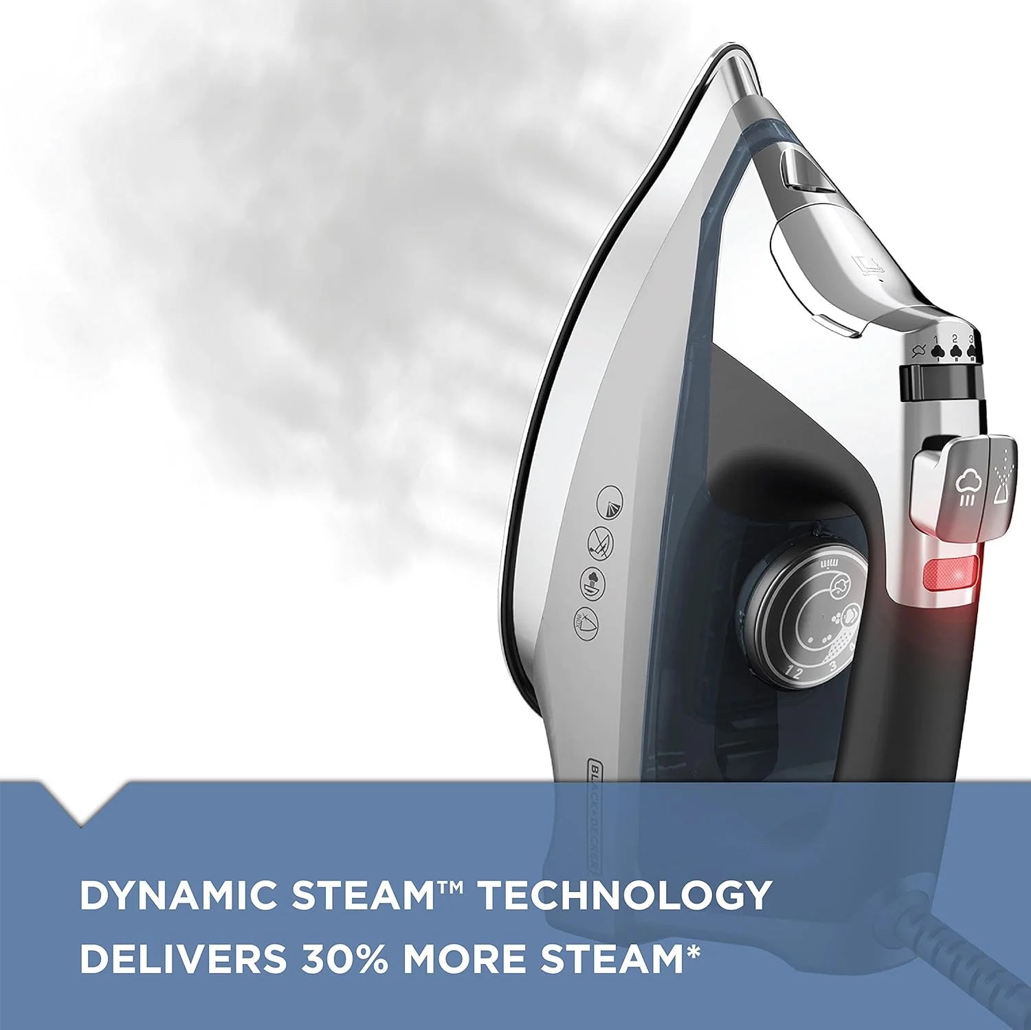 ZenVora Professional Steam Iron for Clothes, Powerful High Steam Output Garment Iron for Home and Travel
