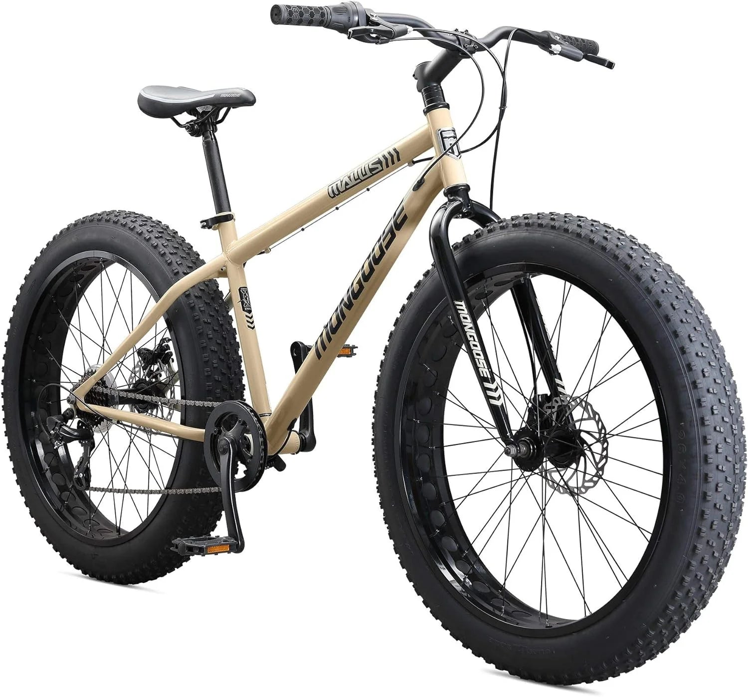 ZenVora 26-Inch Fat Tire Mountain Bike for Men and Women, 4-Inch Knobby Tires, Steel Frame, 7-Speed, Disc Brakes