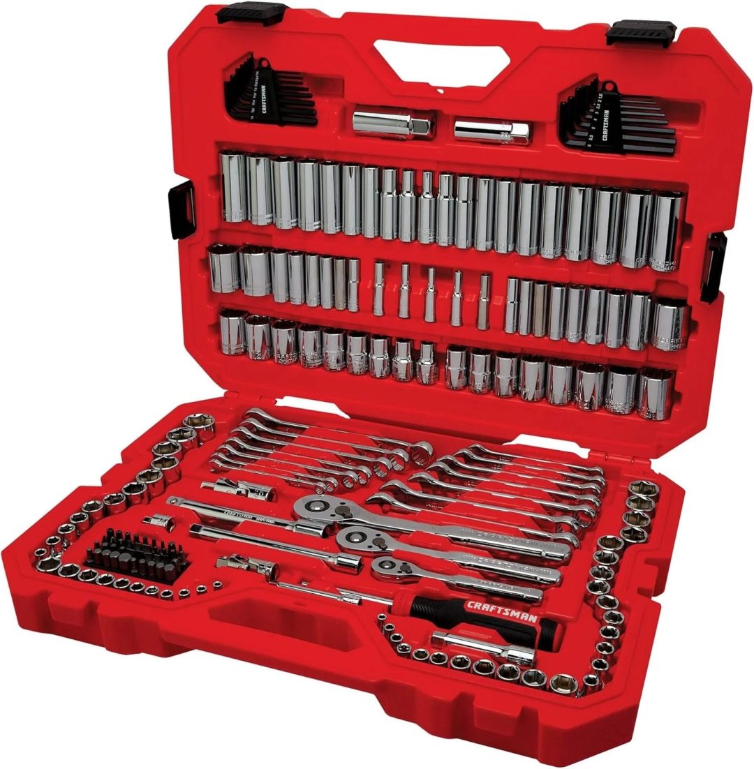 ZenVora 189-Piece Mechanics Tool Set, 1/4-Inch and 3/8-Inch Drive