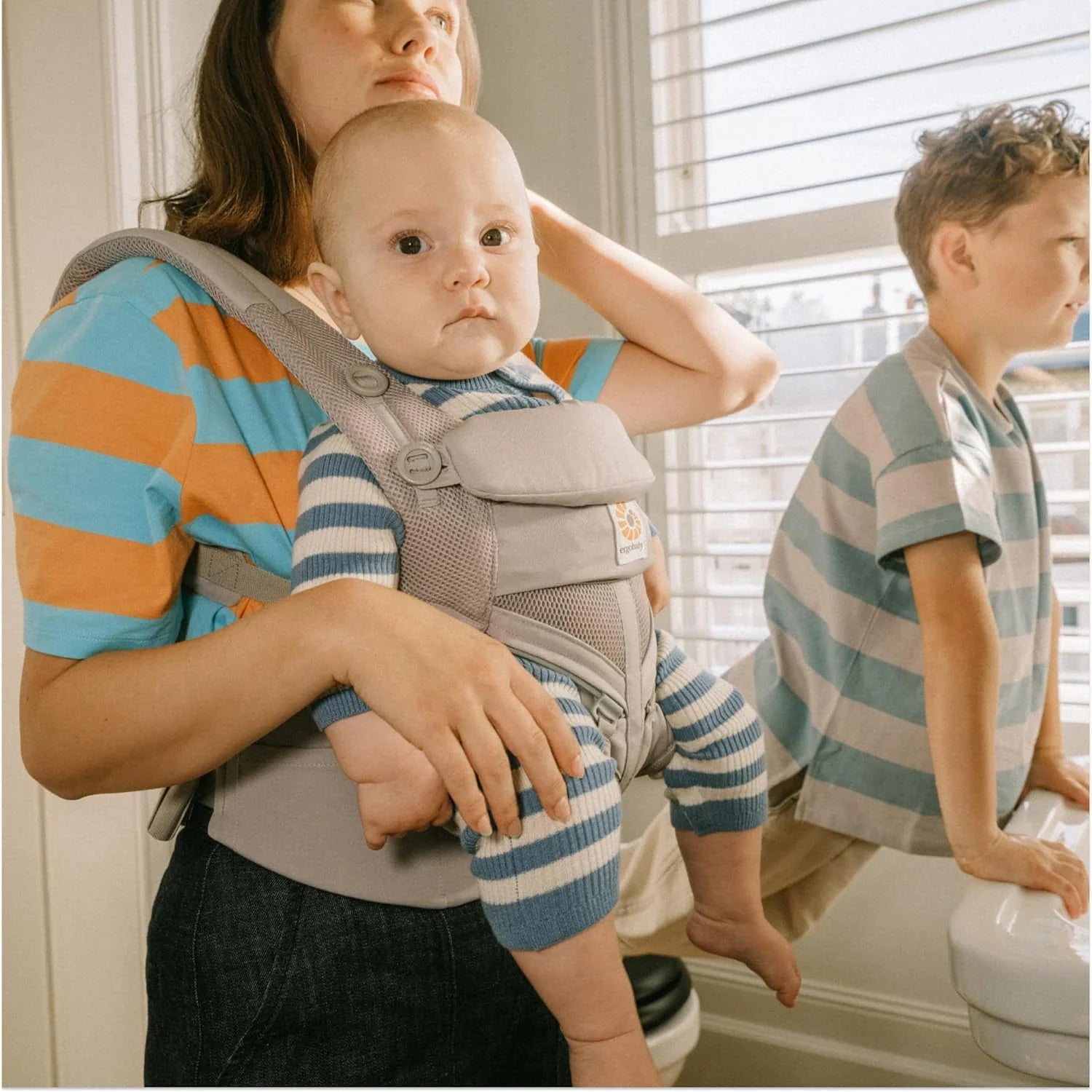 ZenVora ERGOBABY Omni Classic All-Position Baby Carrier, Pearl Grey