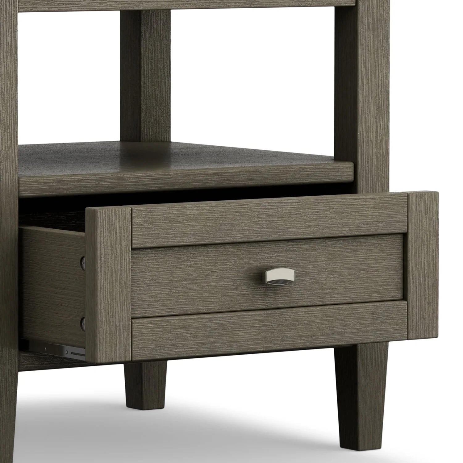 ZenVora 20 Inch Wide Solid Wood Rectangle End Table, Transitional Side Table