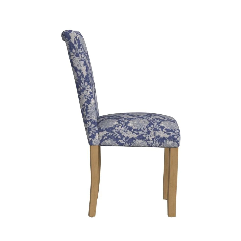 ZenVora Set of 2 Upholstered Medallion Dining Chairs, Comfortable Parsons Style Chairs for Kitchen and Dining Room