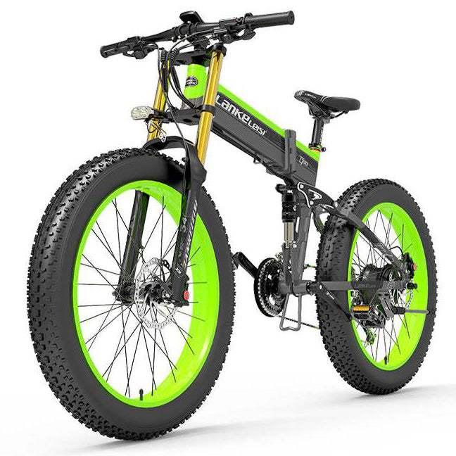 ZenVora 1000W 26-Inch Fat Tire Folding Electric Mountain Bike, Dual Crown Fork, 17.5Ah
