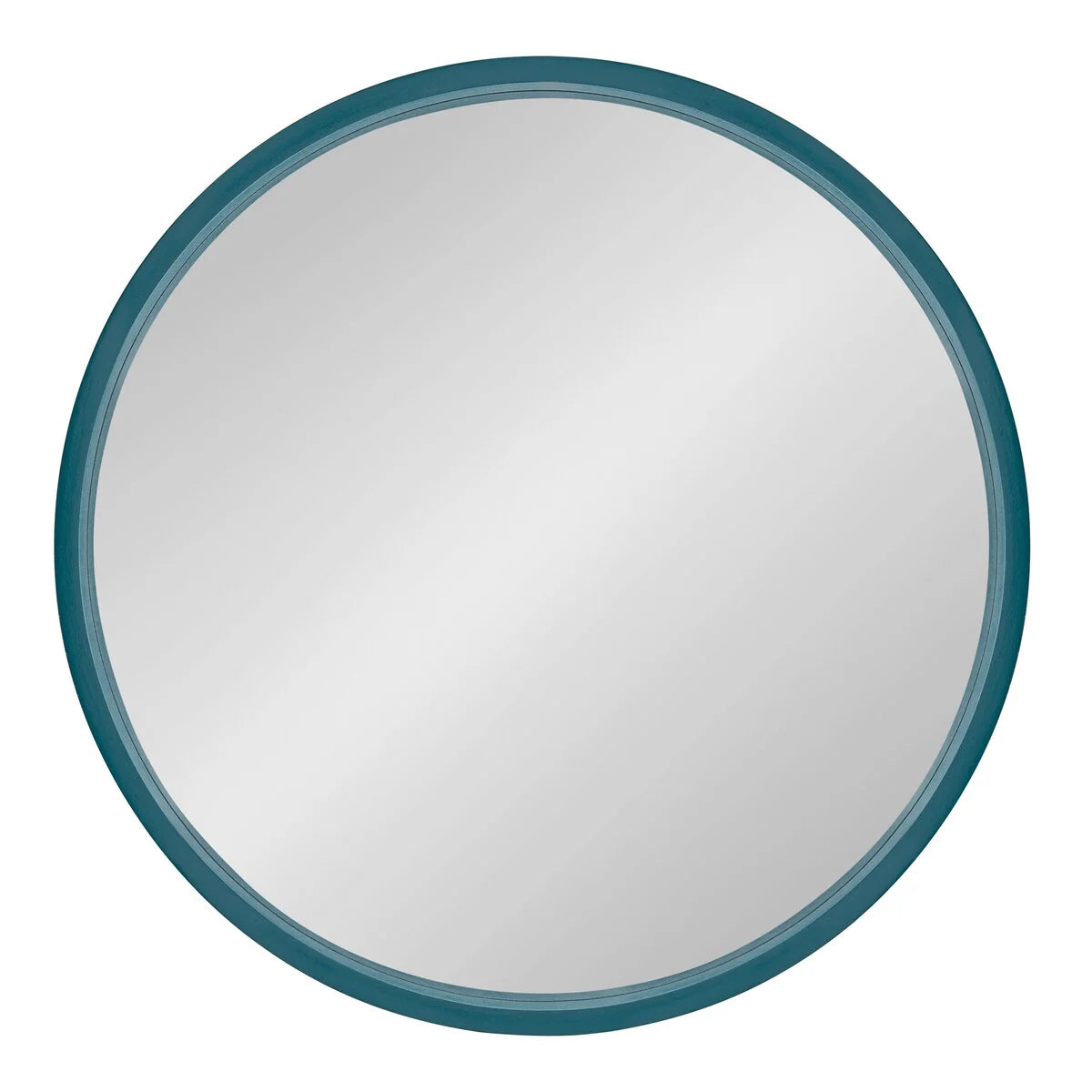 ZenVora Round Wood Accent Wall Mirror, Modern Decorative Wooden Frame Mirror for Living Room, Bedroom and Entryway