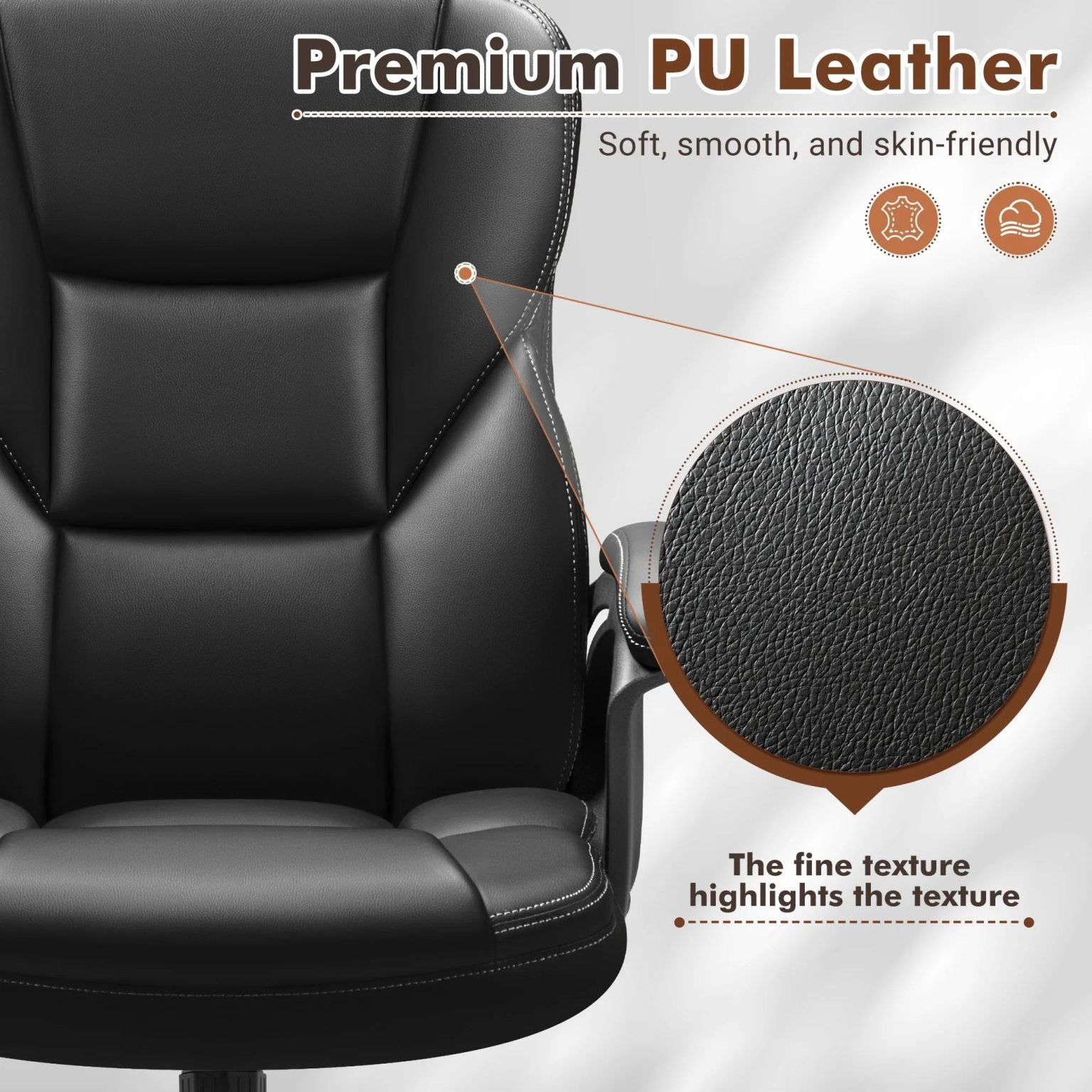 ZenVora High Back Executive Office Chair, Ergonomic Computer Desk Chair for Home and Office