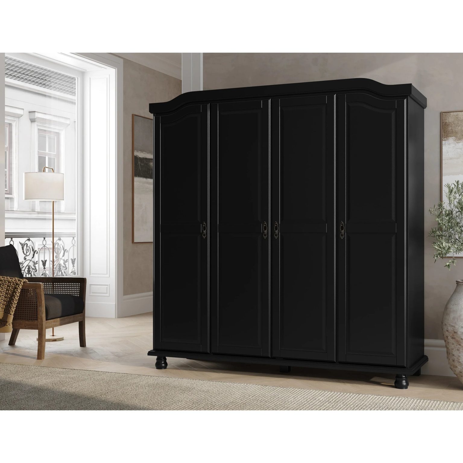 ZenVora Set of 4 Small Solid Wood Shelves for Wardrobe and Armoire Storage