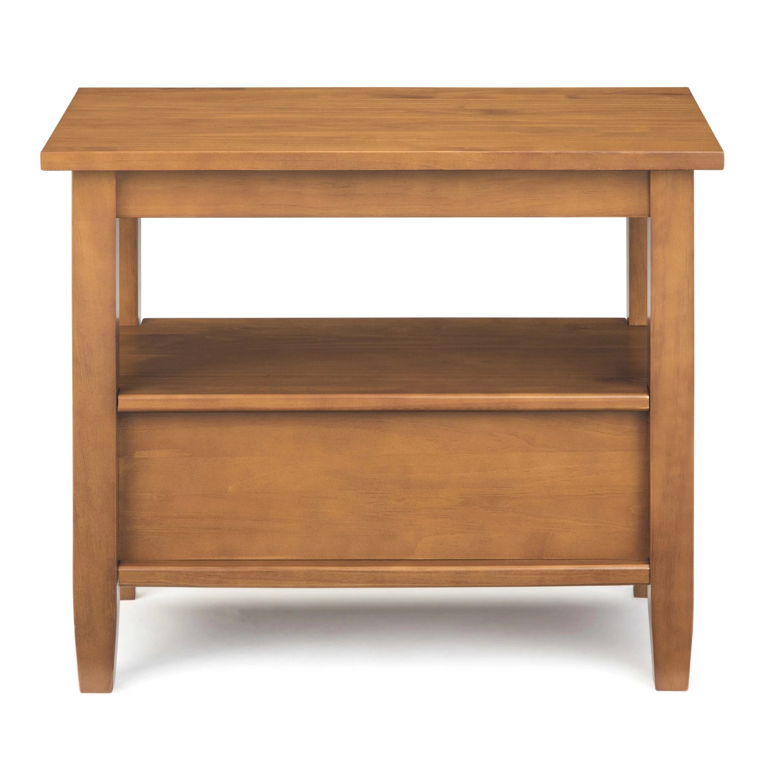ZenVora 14" Wide Solid Wood Narrow Side Table, Rectangle Transitional Style Accent Table