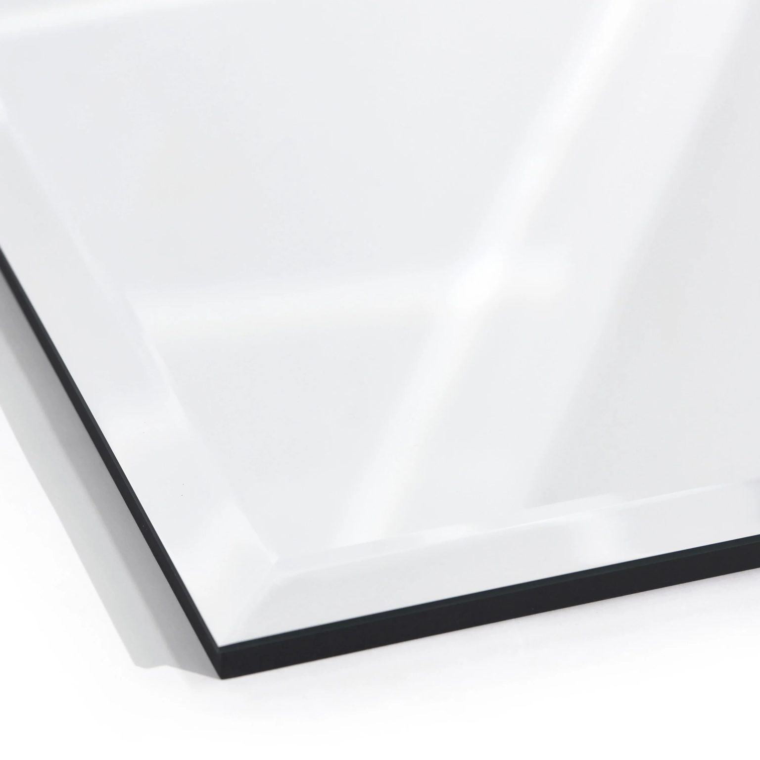 ZenVora Frameless Beveled Prism Wall Mirror, Clear Square or Rectangular Decorative Mirror for Bathroom, Bedroom and Home Decor