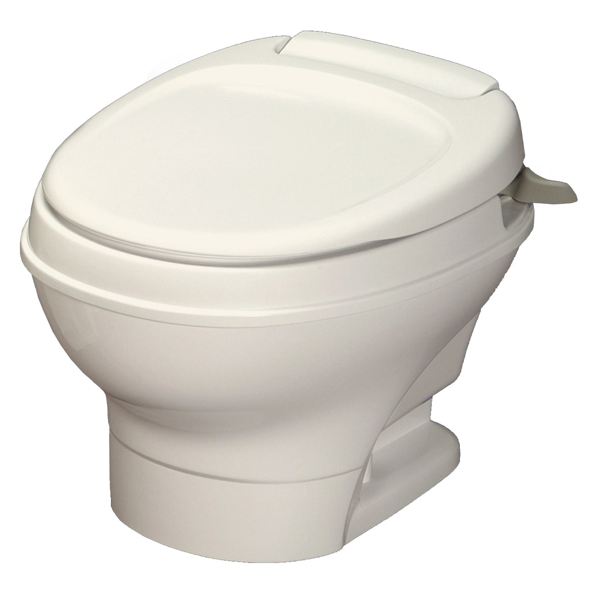 ZenVora RV Toilet with Hand Flush, Low Profile, Parchment