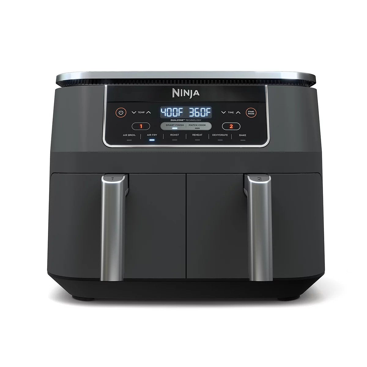 ZenVora 8-Quart Dual-Zone 2-Basket Air Fryer with 6 Cooking Functions