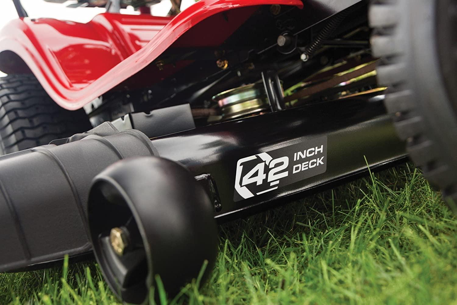 ZenVora 579cc Gas Riding Lawn Mower Tractor - 42-Inch Cutting Deck with Hydrostatic Transmission, Deck Wash & High-Back Seat