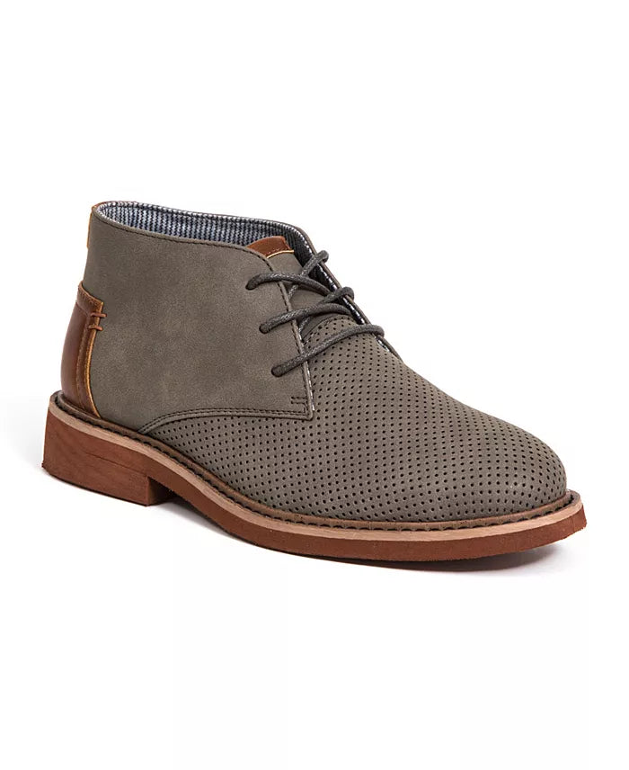 ZenVora Little & Big Boys Perforated Fashion Booties, Stylish Casual Ankle Boots for Kids