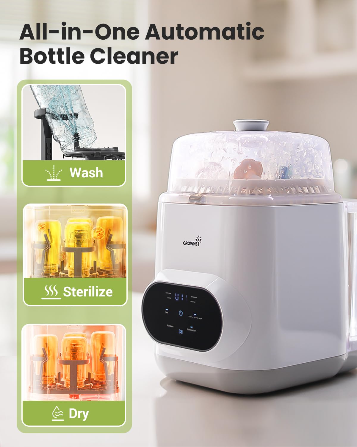 ZenVora All-in-One Baby Bottle Washer & Cleaner Pro