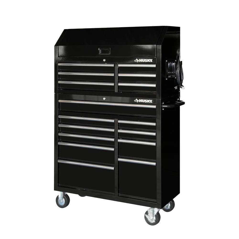 ZenVora 41 in. 16-Drawer Tool Chest and Cabinet Combo in Gloss Black