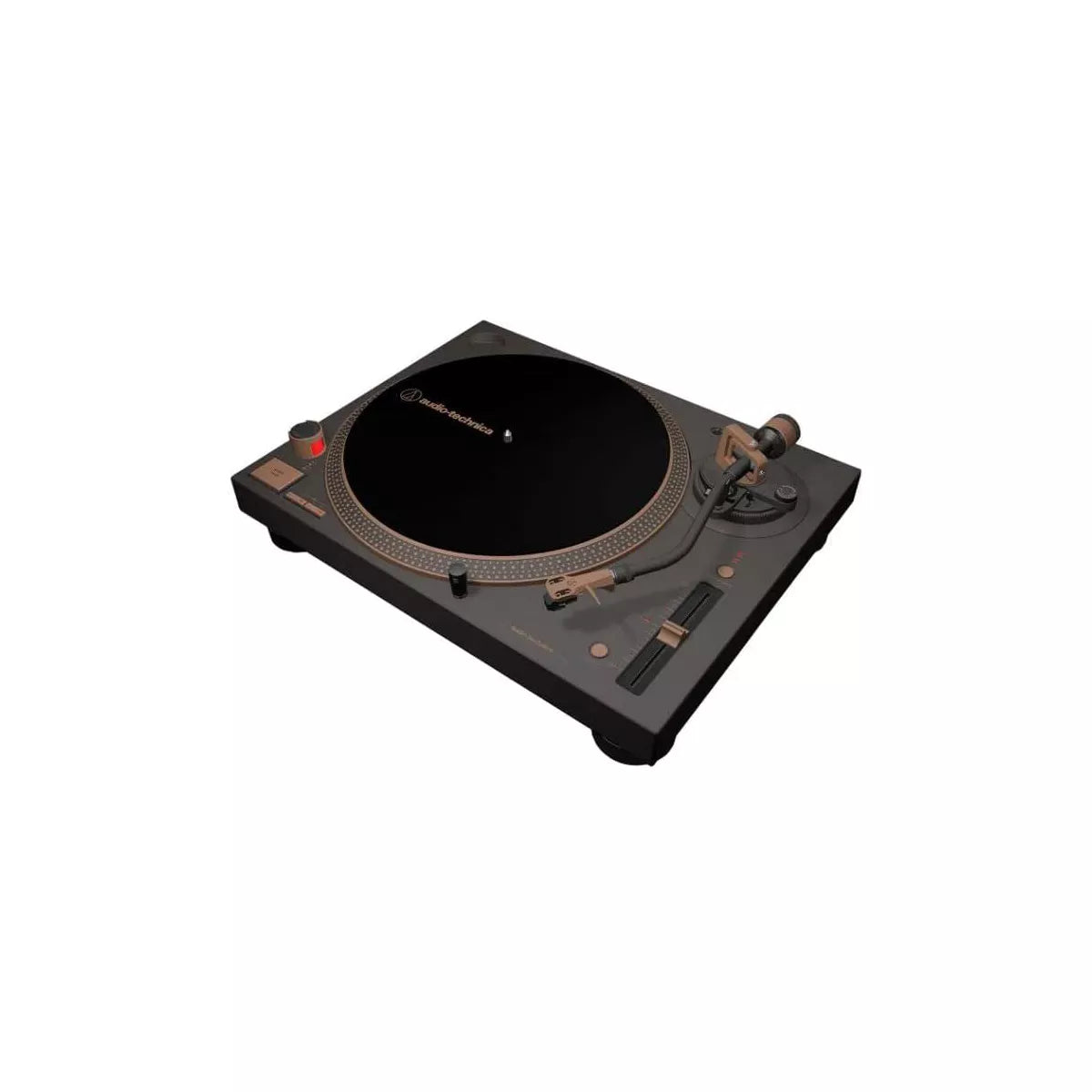 ZenVora Direct-Drive USB Turntable, 3-Speed Vinyl Player with Built-In Preamp and Digital Conversion, Bronze