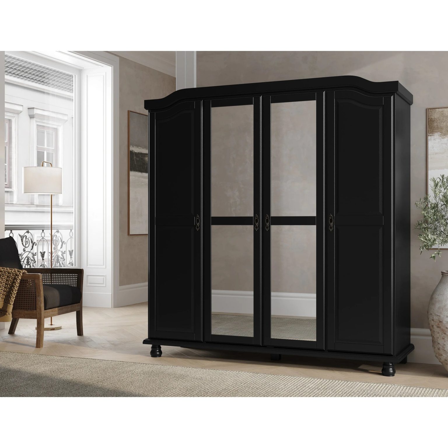 ZenVora Set of 4 Small Solid Wood Shelves for Wardrobe and Armoire Storage