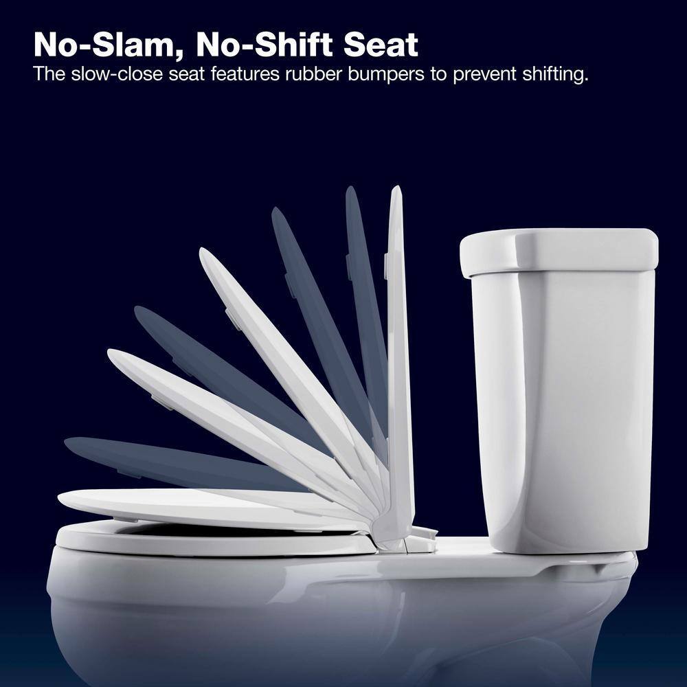 ZenVora Extra-Tall Elongated Toilet, 1.28 GPF, White, with Seat