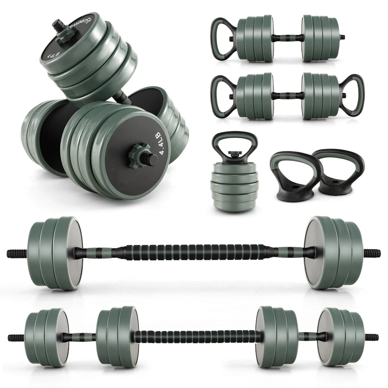 ZenVora 92 LBS Adjustable Dumbbell Set, Free Weight Set with Connector