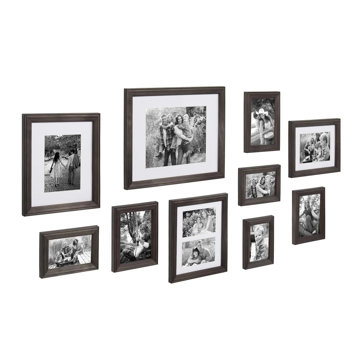 ZenVora 10-Piece Wood Gallery Wall Picture Frame Set, Decorative Photo Display Frames for Living Room, Bedroom and Home Decor