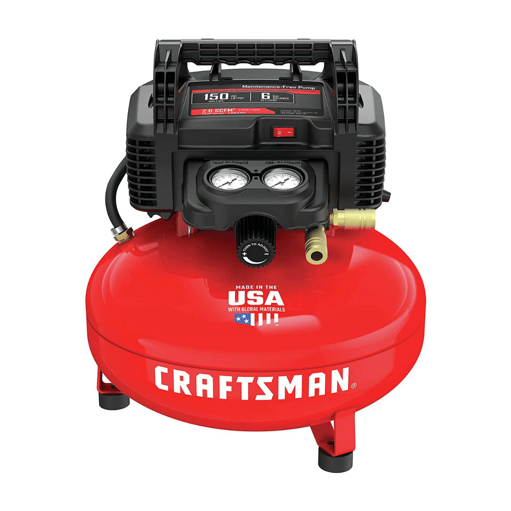 ZenVora 6-Gallon Pancake Air Compressor, Oil-Free, 150 PSI, Portable with Accessory Kit