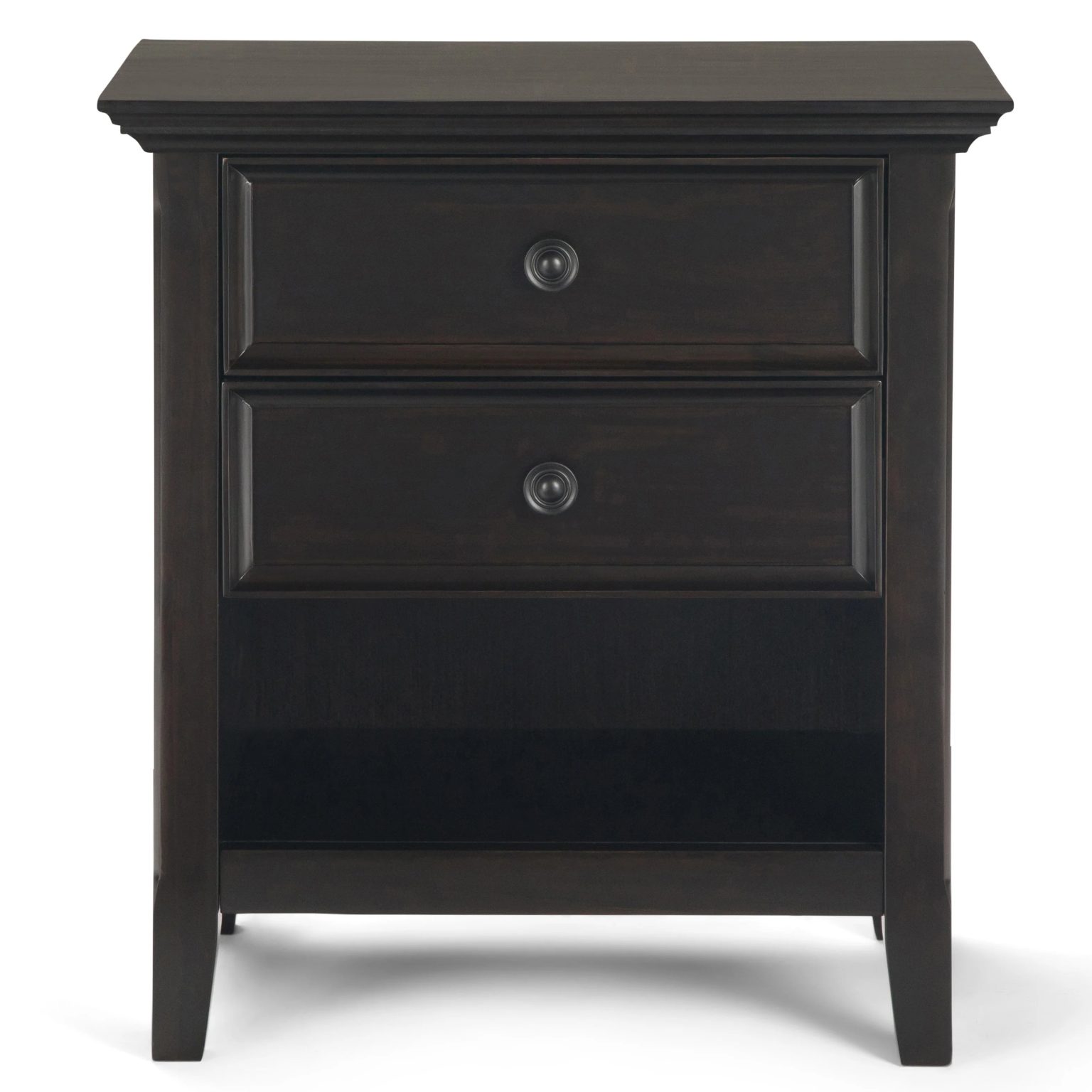 ZenVora 24 Inch Wide Solid Wood Nightstand, Bedside Table and Bedroom End Table