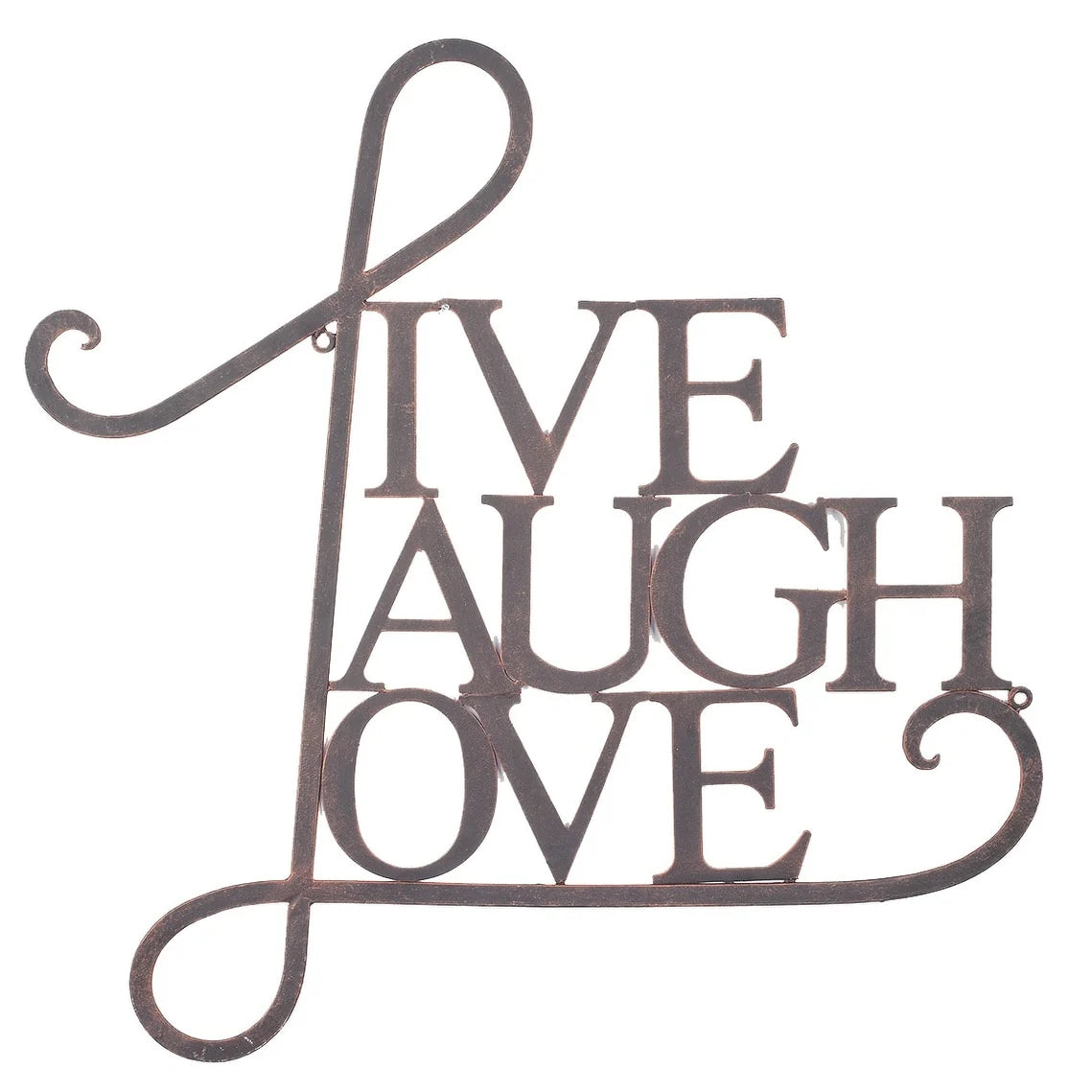 ZenVora Live Laugh Love Wall Decor, Inspirational Metal Wall Art Sign for Living Room, Bedroom and Home Decoration