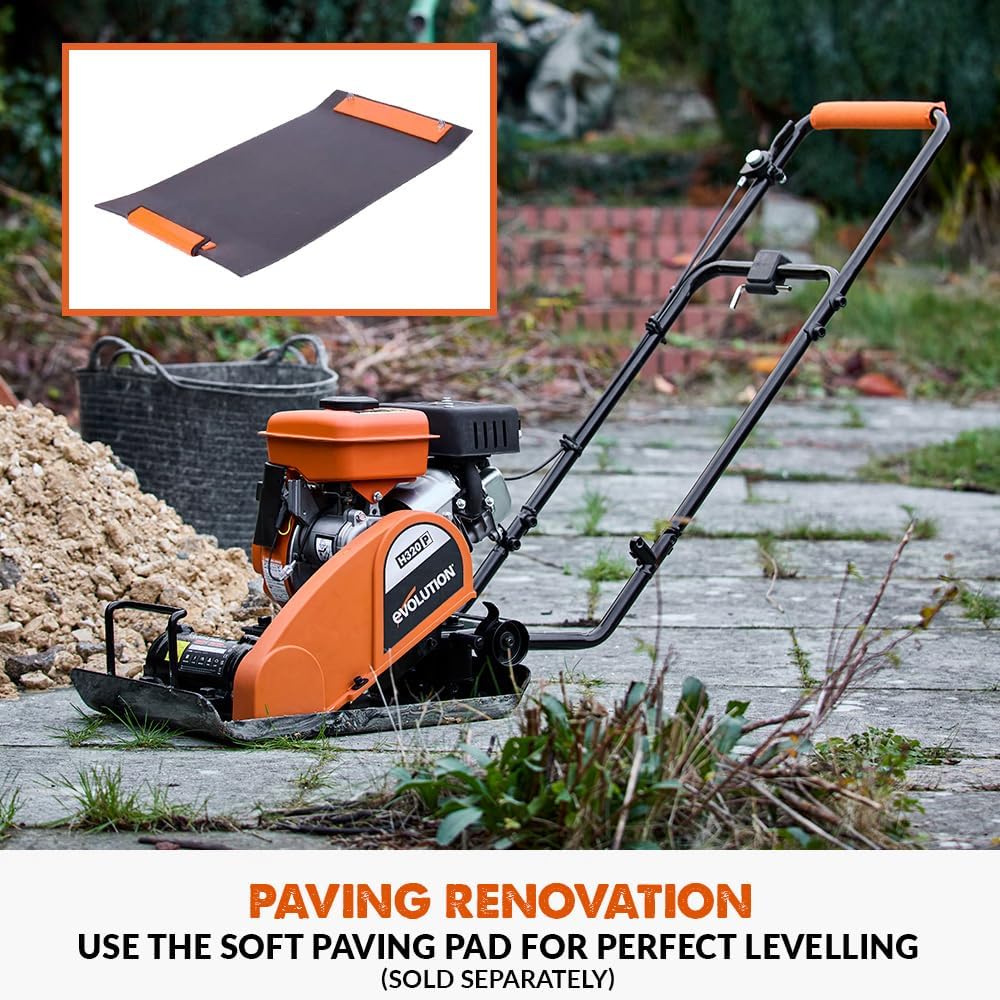 ZenVora Electric Plate Compactor, Vibratory Soil Compactor for Pavement, Artificial Turf, Patio, Blockwork, Sand and Soil Ground Preparation