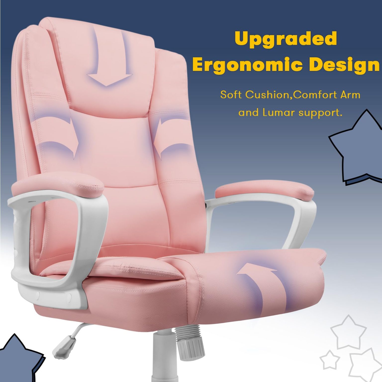 ZenVora 400 LBS Big and Tall Office Chair, Heavy Duty Ergonomic Computer Desk Chair for Home Office and Workspace