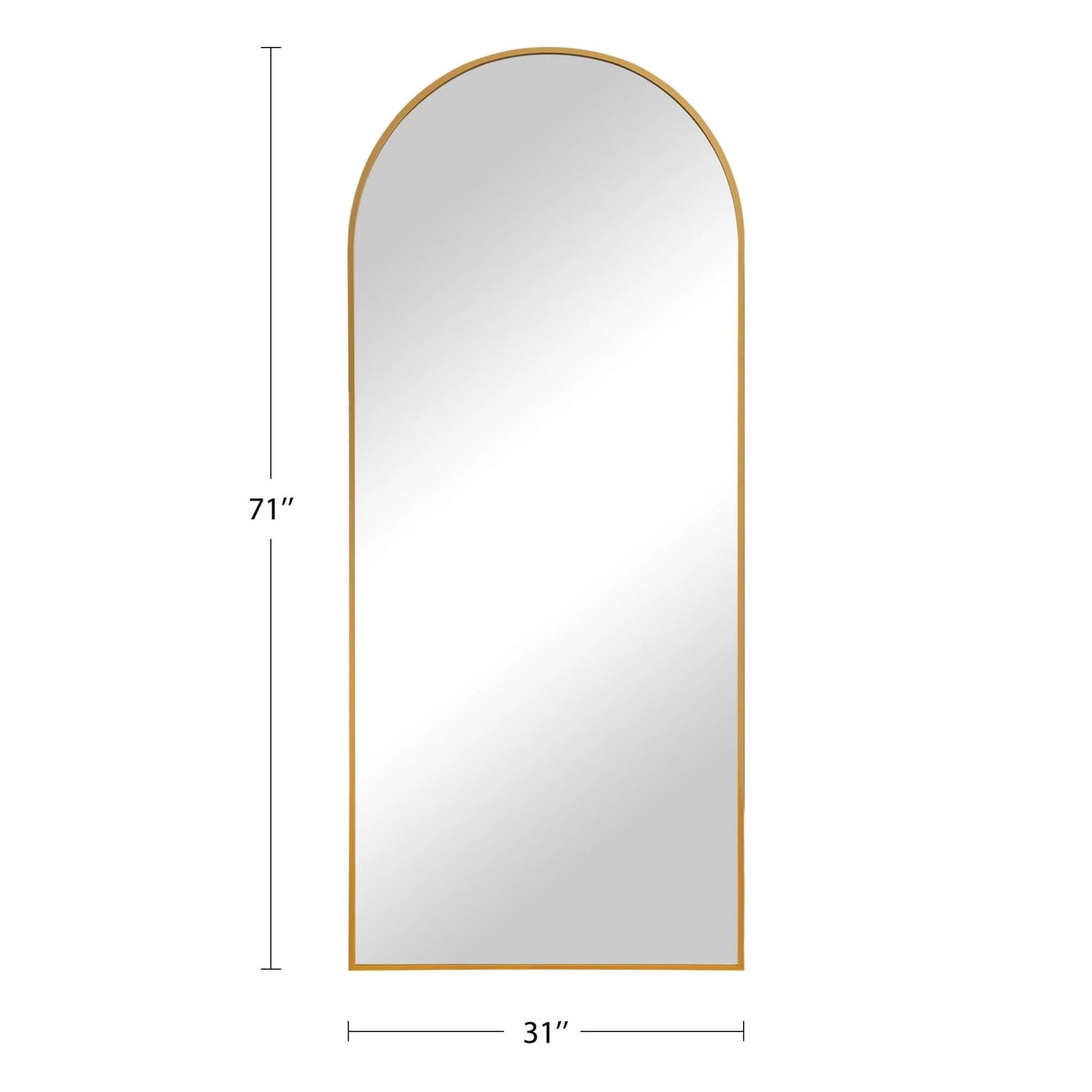 ZenVora Arched Full Length Floor Mirror, Large Full Body Standing and Wall Mounted Mirror for Bedroom, Living Room and Home Decor