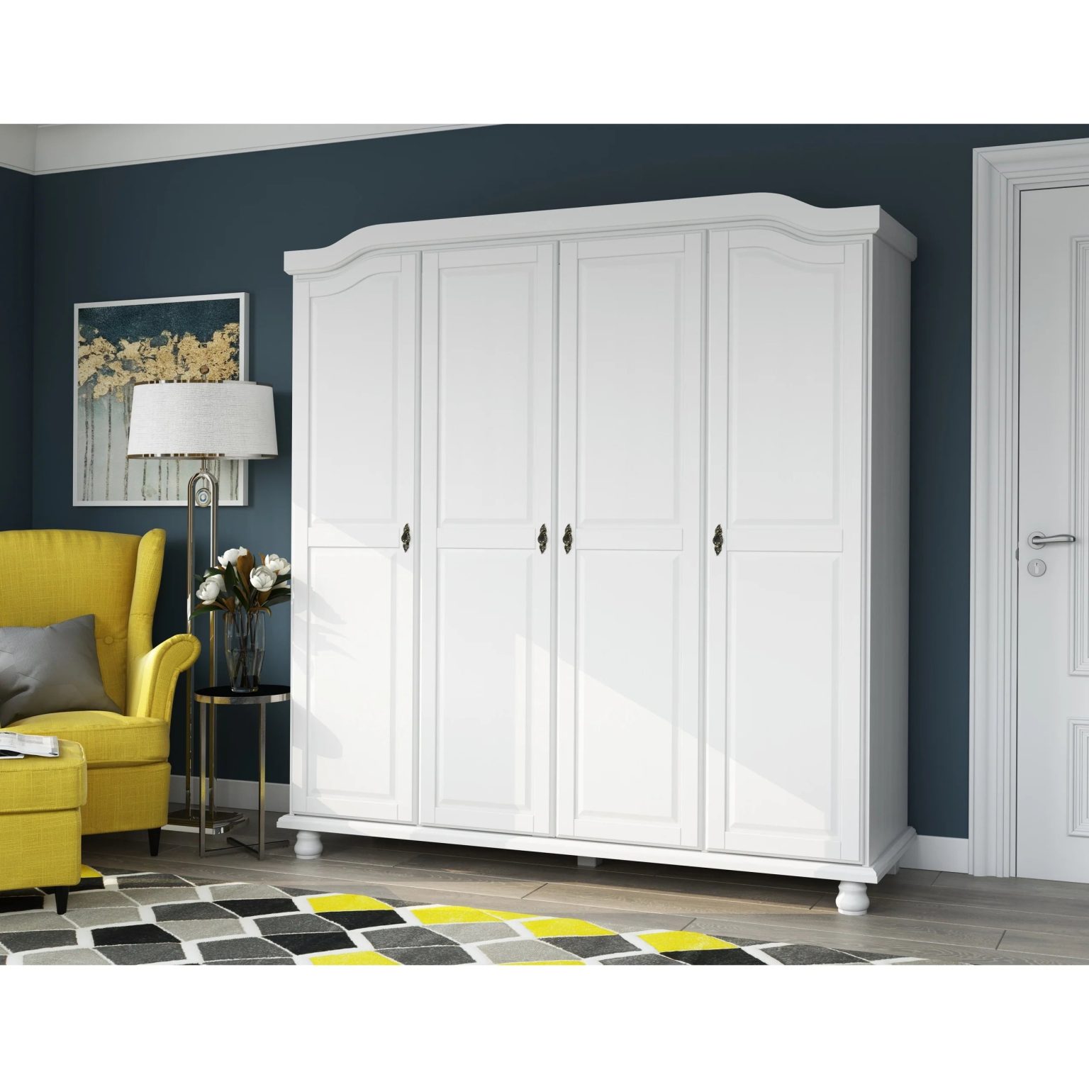 ZenVora Set of 4 Small Solid Wood Shelves for Wardrobe and Armoire Storage