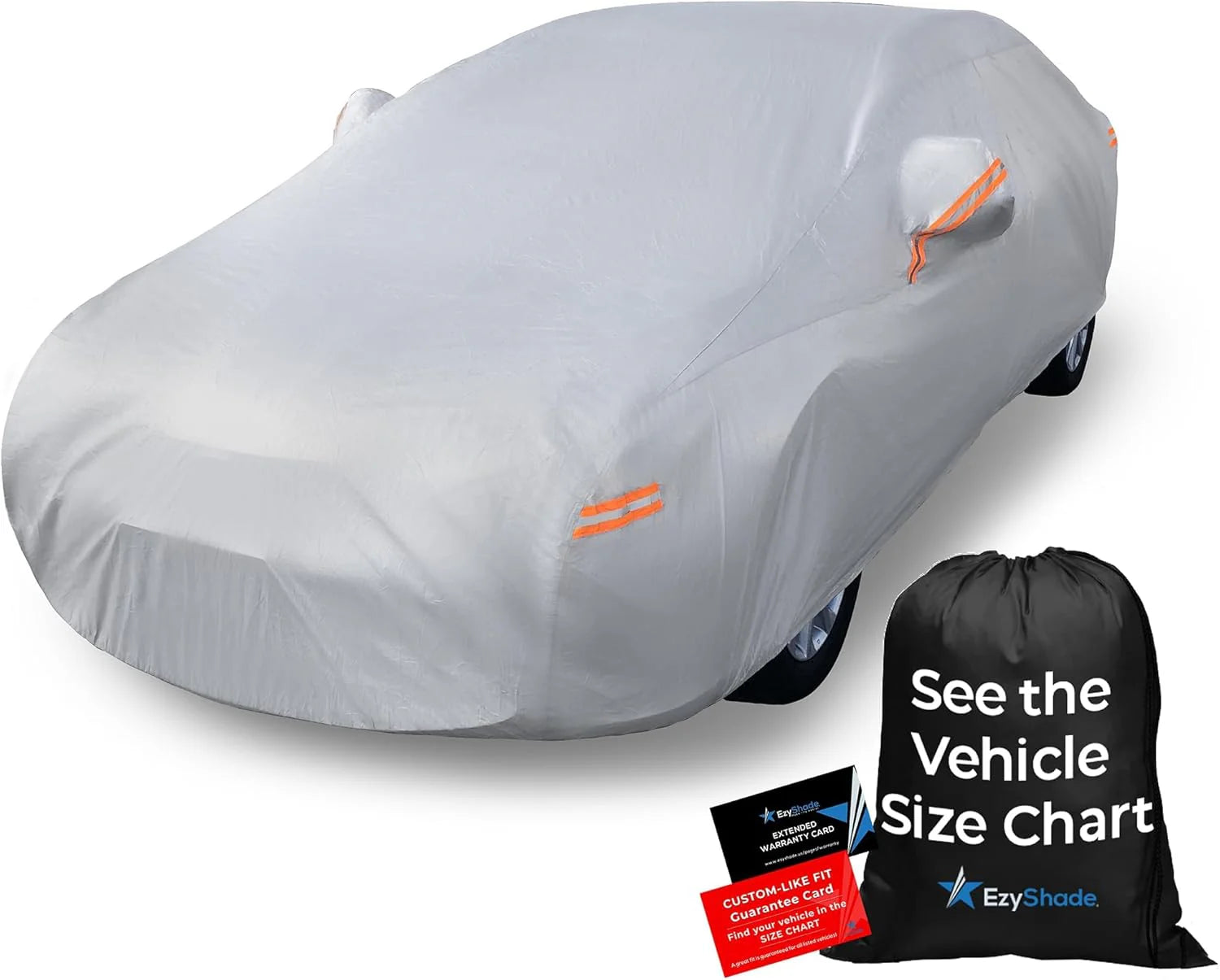 ZenVora 10-Layer Waterproof Car Cover, All Weather Vehicle Protection Cover