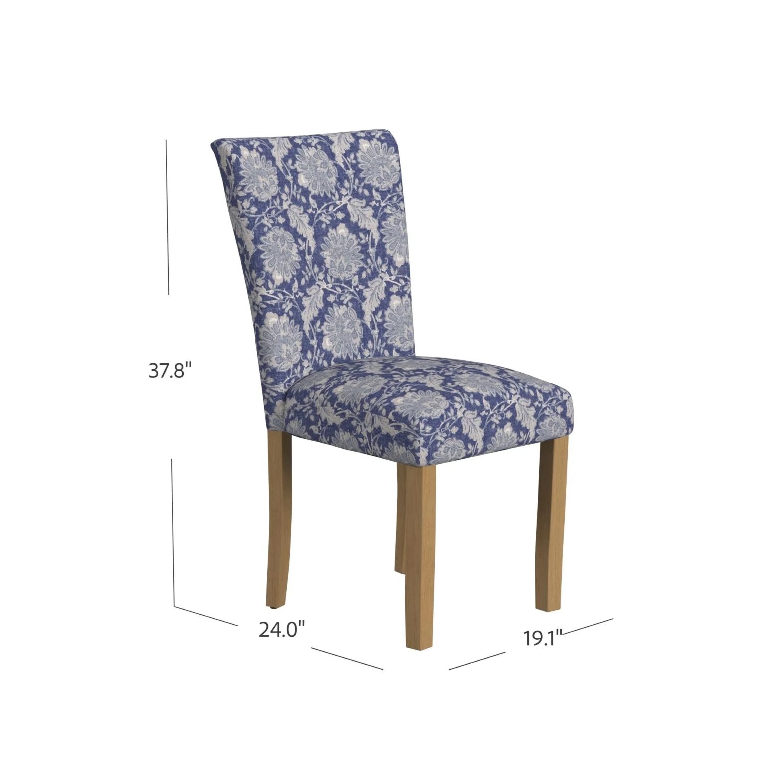 ZenVora Set of 2 Upholstered Medallion Dining Chairs, Comfortable Parsons Style Chairs for Kitchen and Dining Room